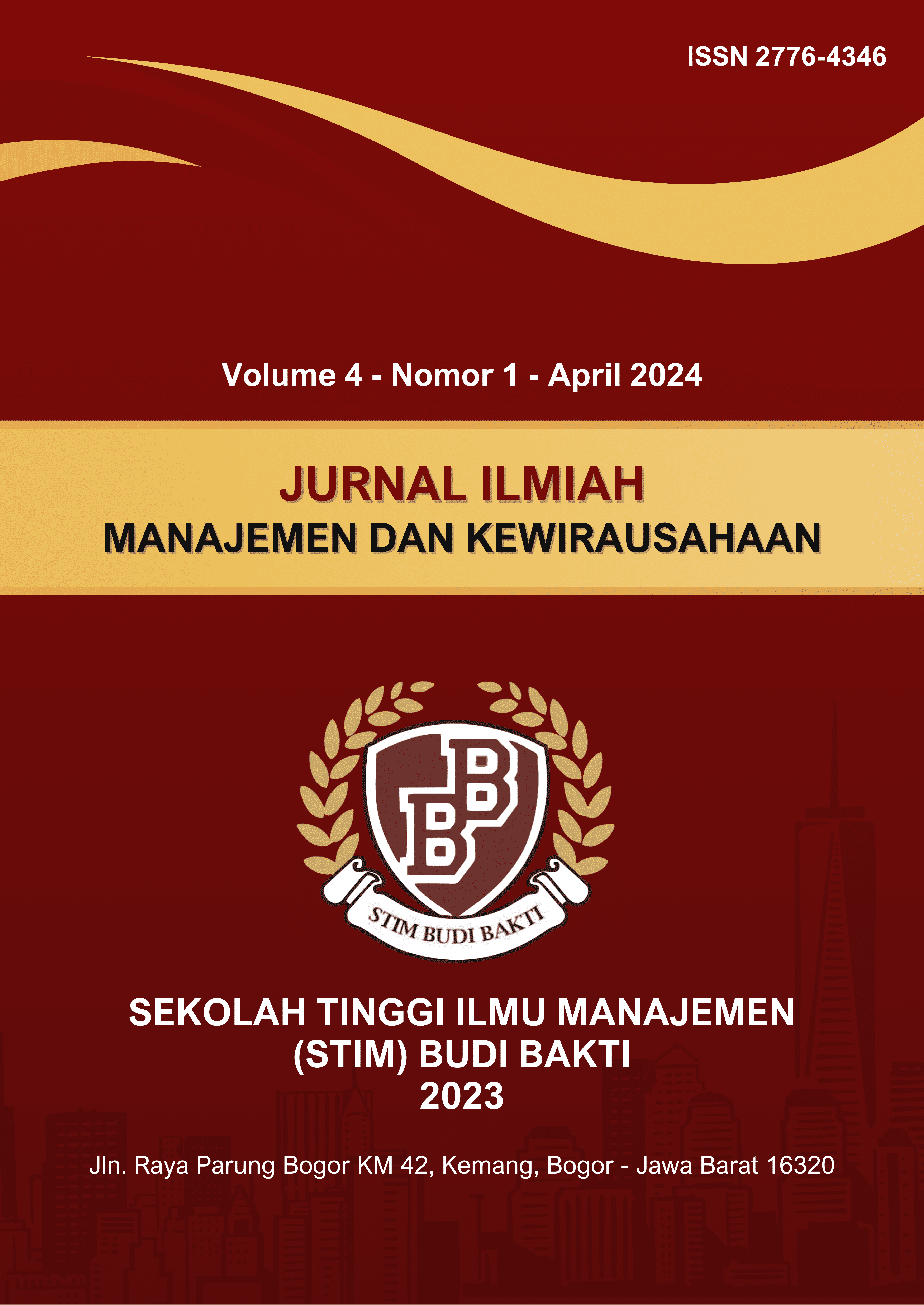 					View Vol. 4 No. 1 (2024): Jurnal Ilmiah Manajemen dan Kewirausahaan
				