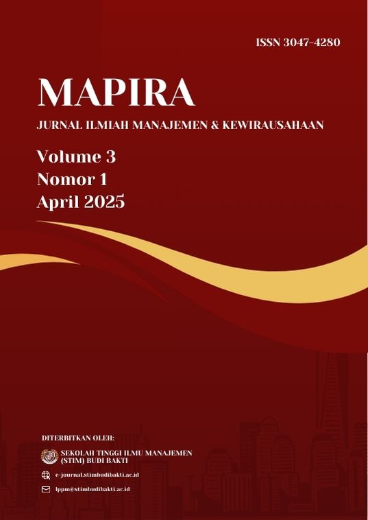 View Vol. 5 No. 1 (2025): Jurnal Ilmiah Manajemen dan Kewirausahaan (In Press)