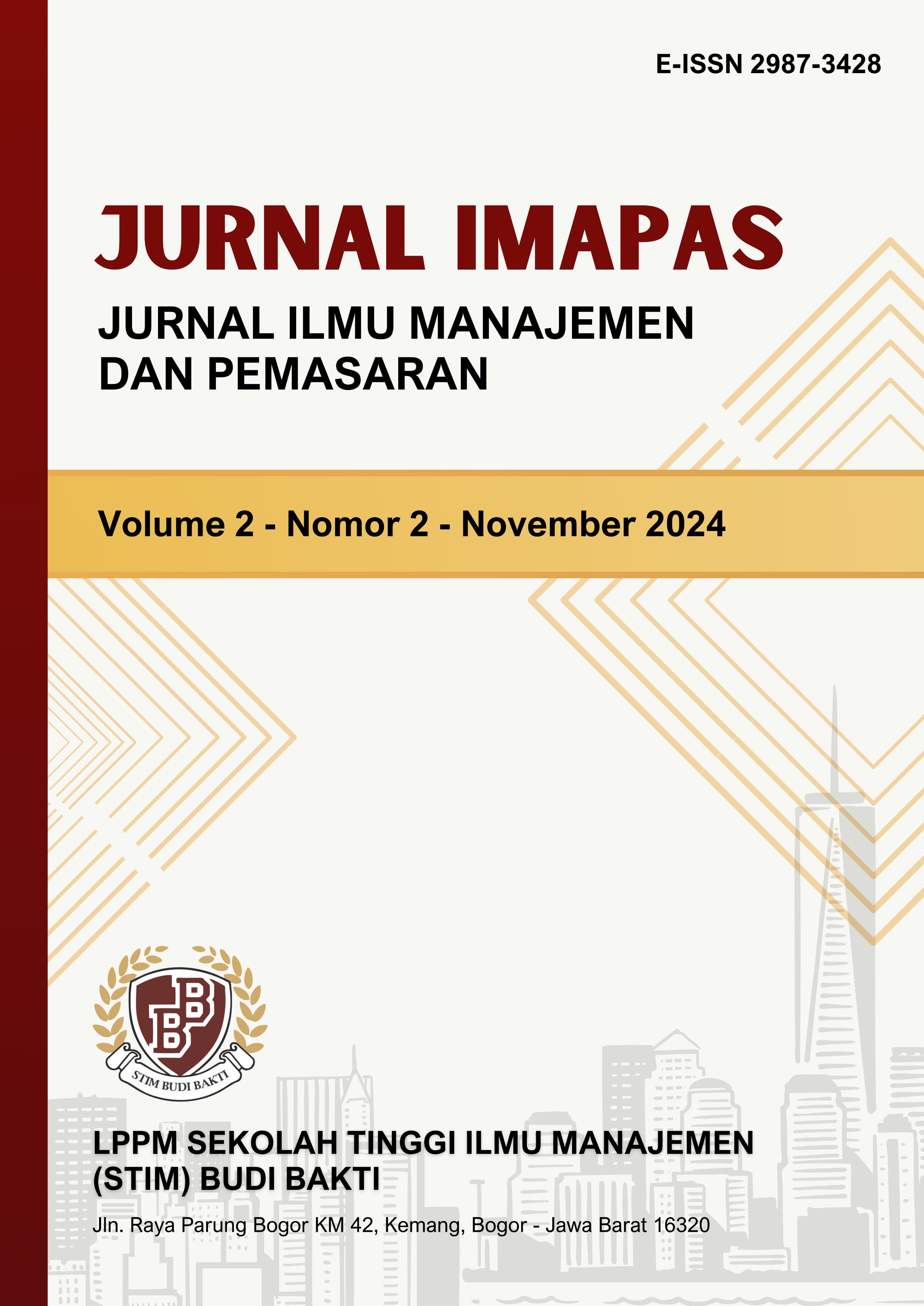 					Lihat Vol 2 No 2 (2024): Jurnal Ilmu Manajemen dan Pemasaran
				